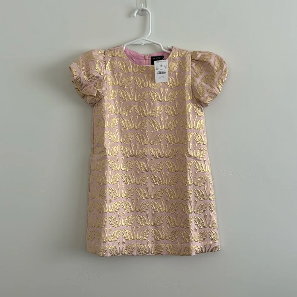 Girls' jacquard swan dress. J crew - Picture 5 of 7